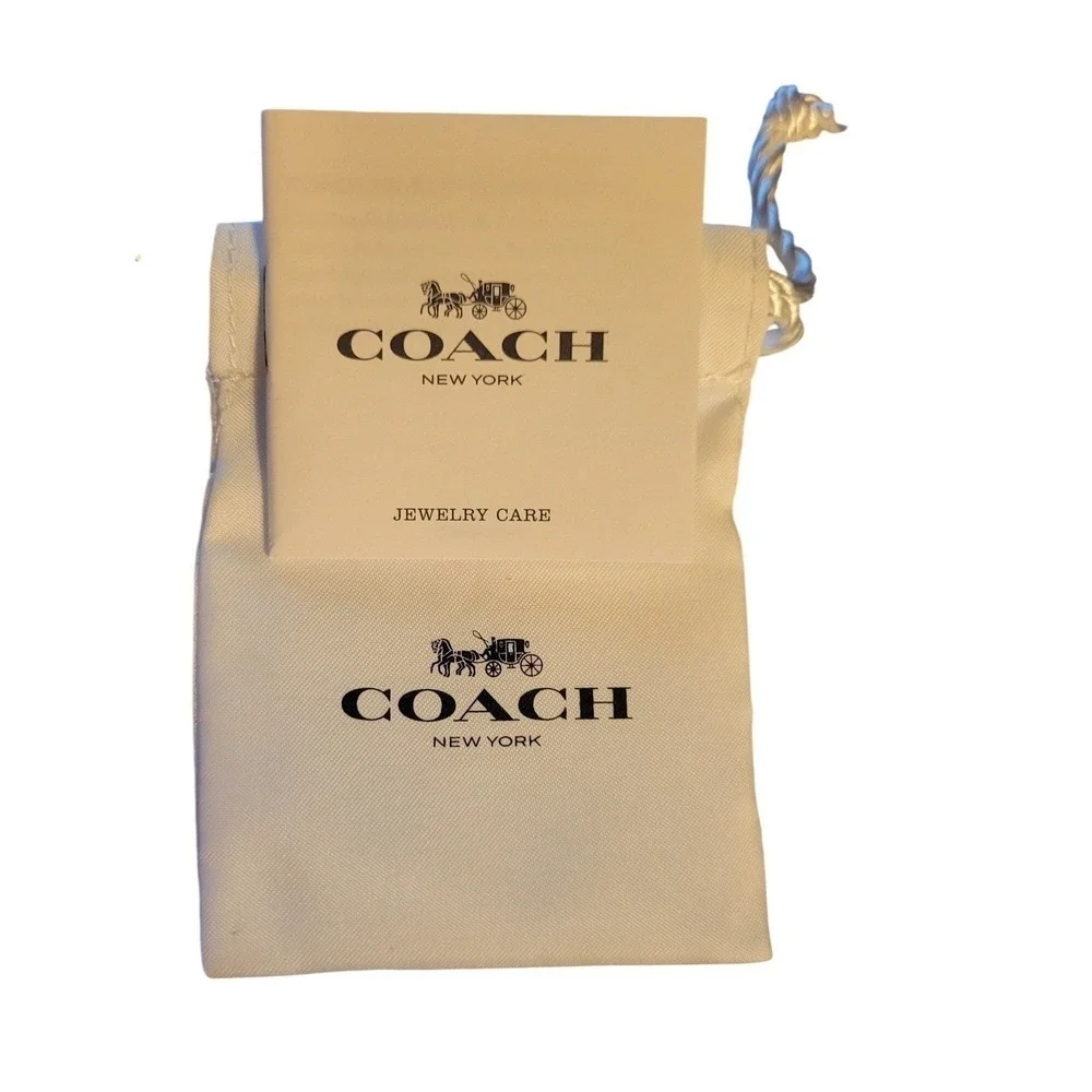 Coach DIY Heart Charm Keychain Women Multicolor New Rainbow Enamel Stripe B4L38